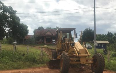 Socfin Cambodia’s recently repaired 300 meters of road in Bousra